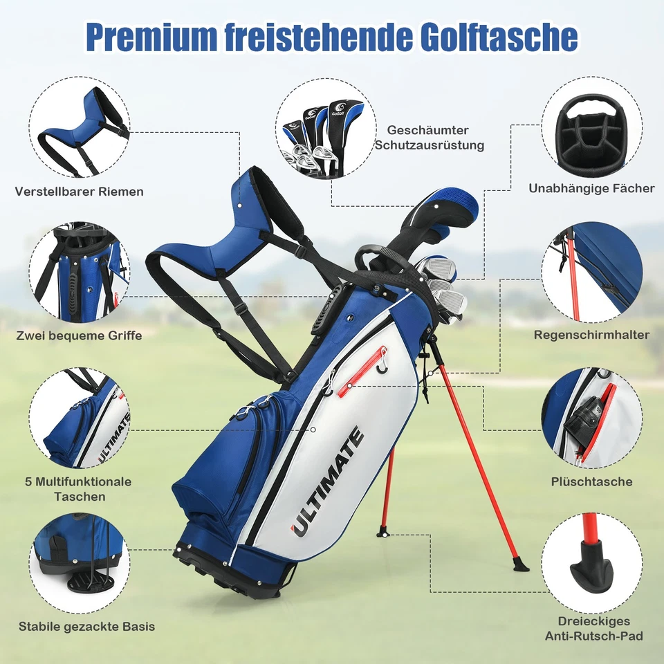 Golfschläger Set Herren Golfset Komplettset 10-teiliges Golf Einsteigerset - Bild 4 von 4