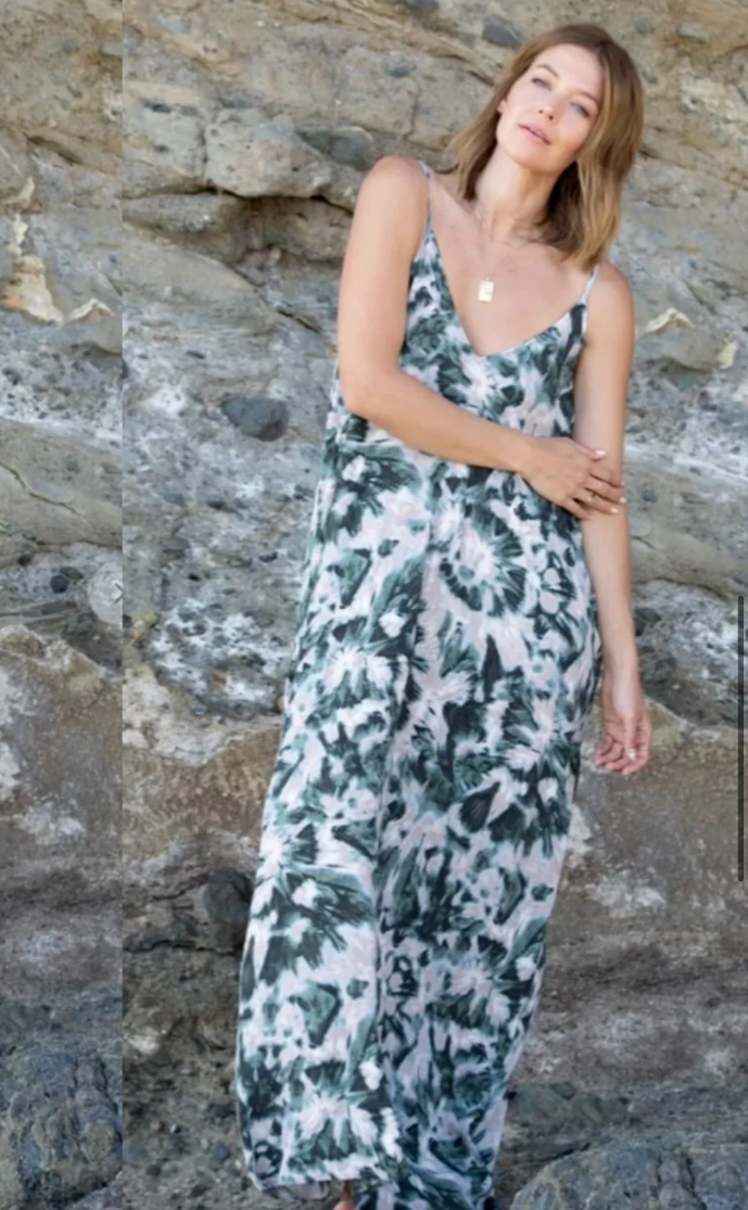 LoveStitch Green Floral Maxi Dress | eBay