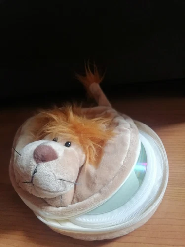 LION Plush LEO Soft Toy CARRY CASE FOR 20 CDs DVDs BLU-RAY DISKs Shipped from UK