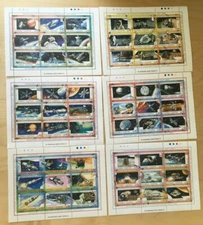 Sierra Leone 1989 - Space Exploration - Set of 6 Sheets - Scott #1069-74 - MNH