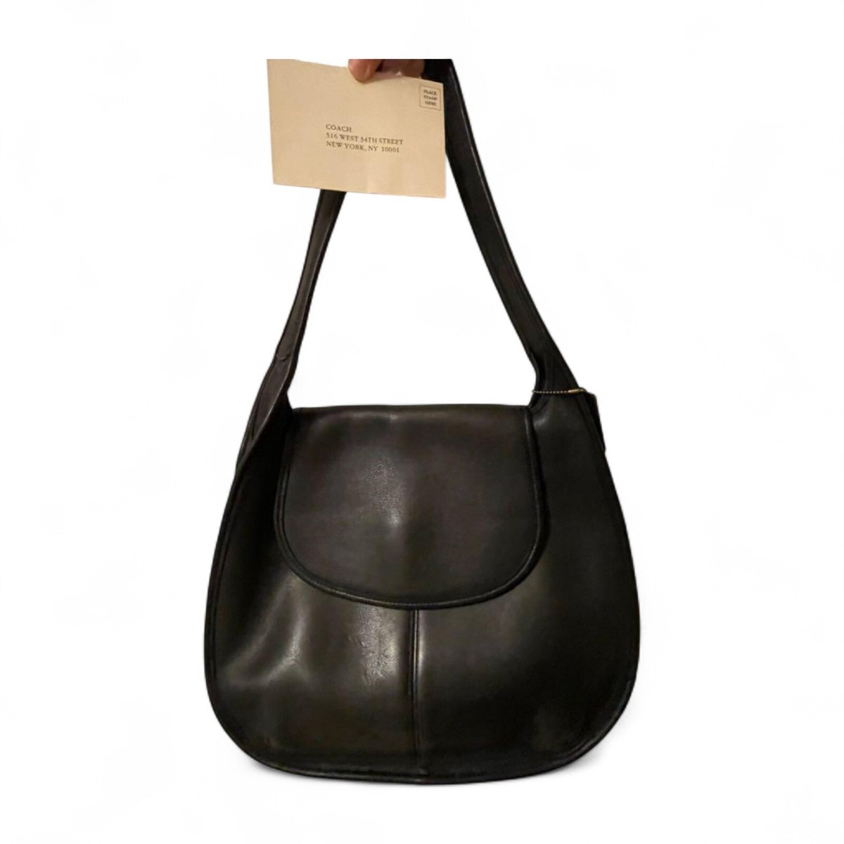美品　Vintage Coach Ergo Shoulder Bag Black Old Coach Ergo 9029 Black Leather Shoulder Bag Vintage USA