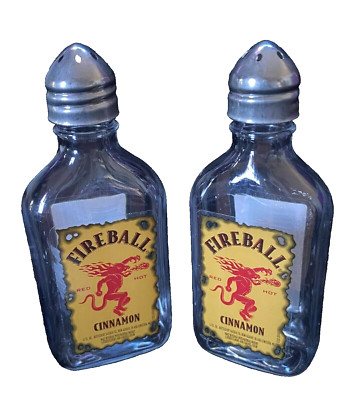 FIREBALL Cinnamon Whiskey 50 ml Alcohol Theme S&P Shaker Set 3.75''