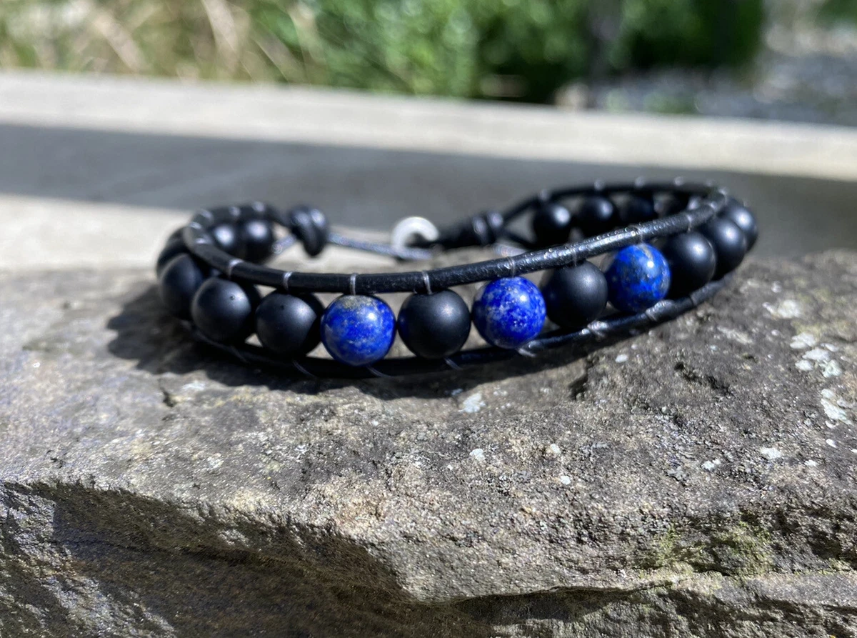 8mm Beaded Bracelet Lapis