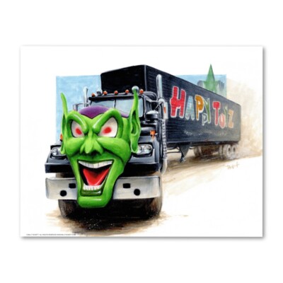 MAXIMUM OVERDRIVE - Signed Green Goblin Truck Wall Art 11x14 Unframed
