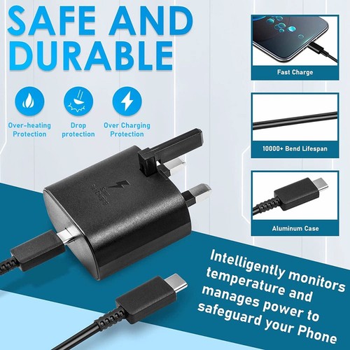 Fast Charger Plug & Cable For Samsung Galaxy Z Flip 3 S21 FE S22 Plus S20 Ultra - 第 8/19 張圖片