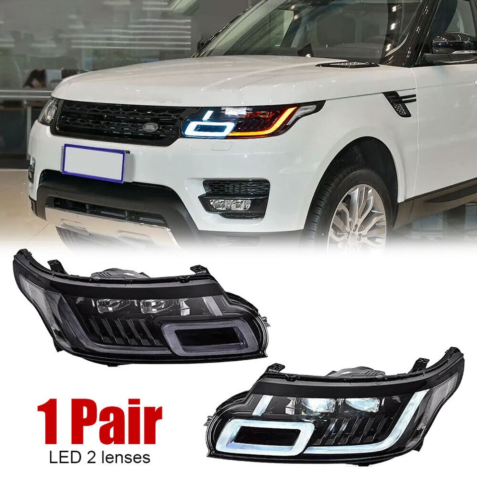 2 Beam DRL LED Headlights Set For LR Range Rover Sport L494 2014-17 ...