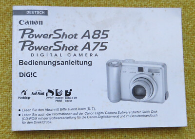 Bedienungsanleitung  Canon PowerShot A85 + A75