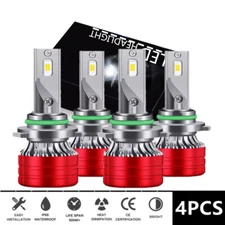 LED Headlights Lights Hi/Lo Bulbs for Chevy Silverado 1500 2500HD 3500 1999-2006