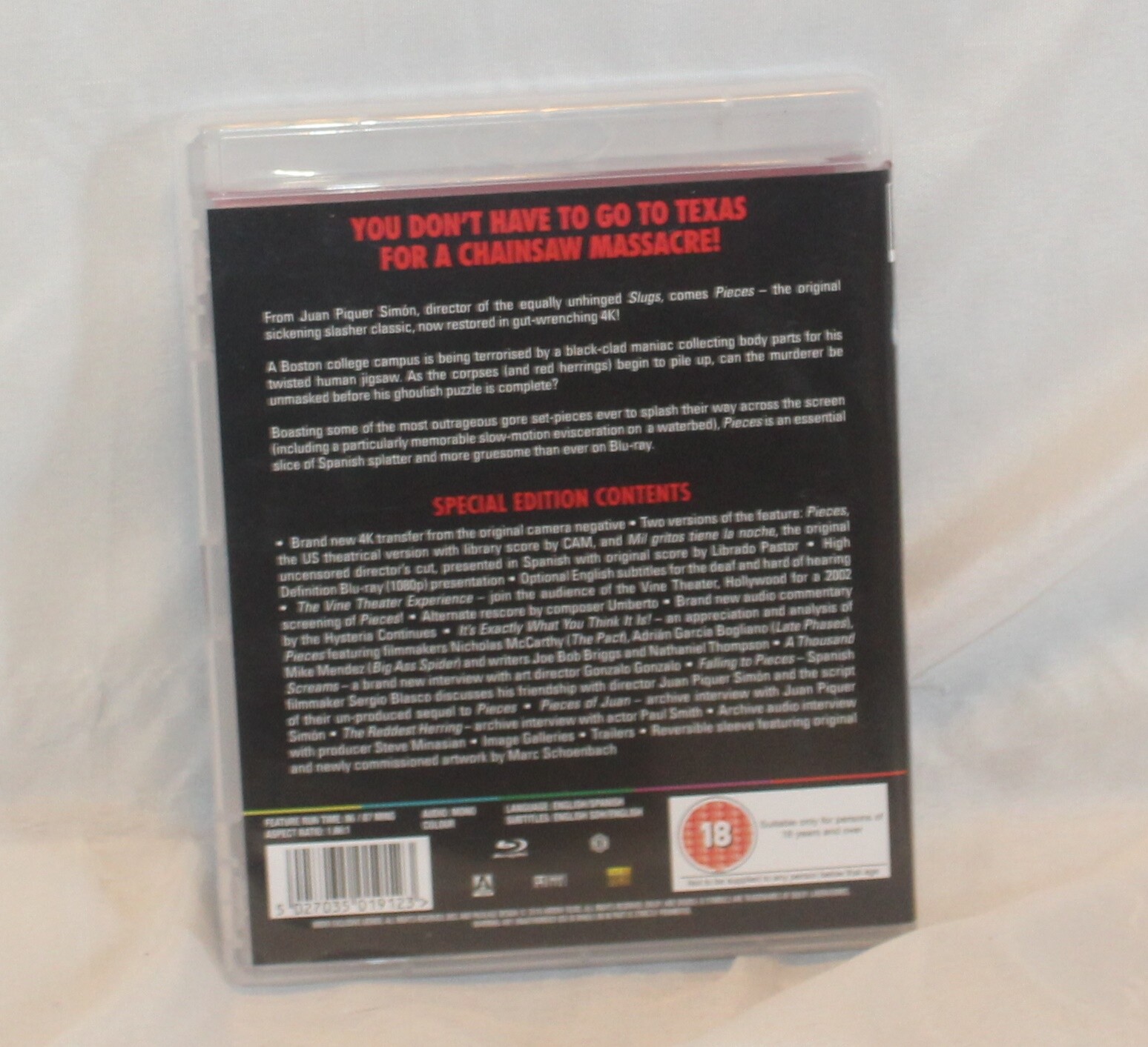 Pieces Bluray, 1982, Region B/2 Christopher Juan Piquer Simón eBay