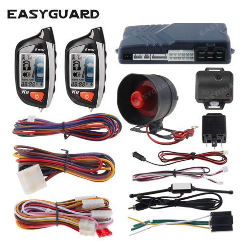 EASYGUARD 2-drożny samochodowy system alarmowy zdalny start turbo timer czujnik wstrząsu lcd play - Zdjęcie 1 z 12