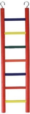 Hardwood Bird Ladder with 7 Rungs 15-Inch Carpenter Creations Colors Vary