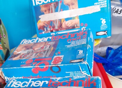 X3 Rare Vintage Fischertechnik  Complete Boxed Fischer Technik