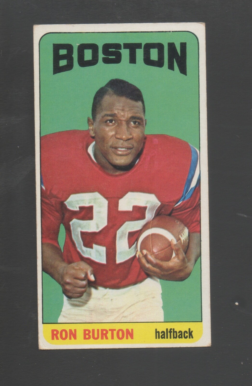 1965 Topps Football Card #4 Ron Burton-Boston Patriots Ex Card