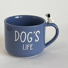 Harvest Green Studio ‘Dog’s Life’ With Dog Figure Perched On Handle Coffee Mug