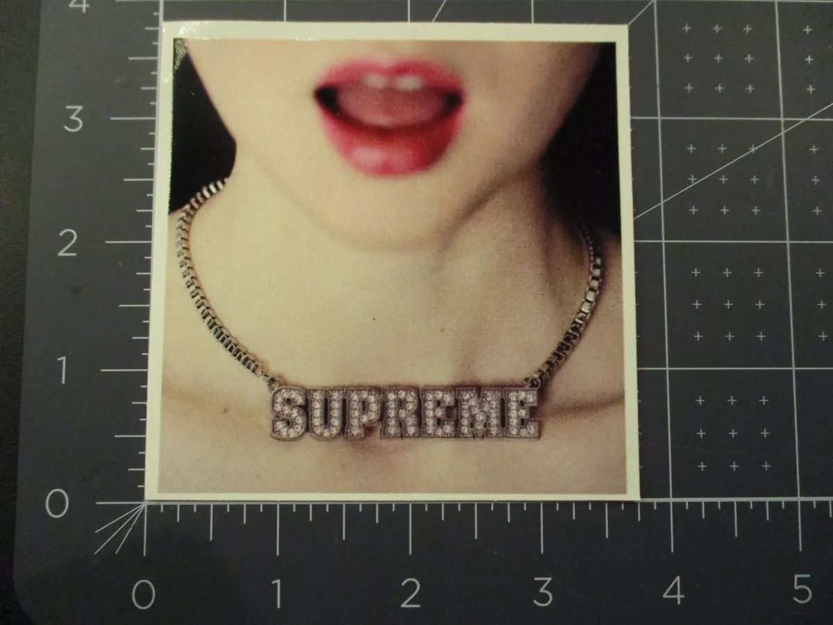 SUPREME Block Logo Necklace box STICKER skateboard skate laptop