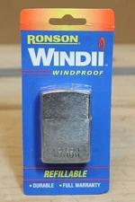 RONSON WIND II WINDPROOF LIGHTER FLIP TOP STAINLESS BRAND NEW OLD STOCK