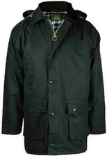 Mens Padded Wax Jacket British Waxed Coat 100% Waxed Cotton Warm Country S-5XL 