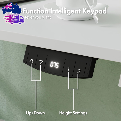 Standing Desk, Electric Height Adjustable Ergonomic Sit Stand Desks with 2 Hooks - Picture 4 of 12