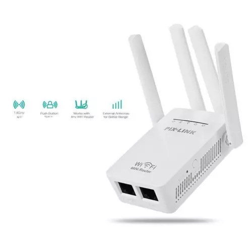 Amplificatore Ripetitore di Segnale Wifi 300M Router Wireless 1 LAN - 1 ETHERNET