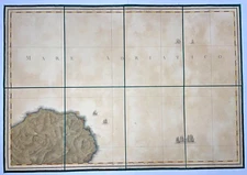 ITALY CIRCONDARIO DEL GARGANO VIEST1 APULIA 1806 RIZZI ZANNONI LARGE ANTIQUE MAP