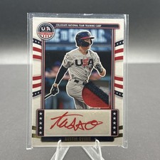 Austin Overn Auto 2024 Panini Stars & Stripes Jersey Patch /24 USA Rookie