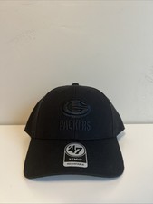 '47 Marca Green Bay Packers MVP Tonal Negro Gris Ajustable Correa Gorra Gorra