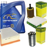 Inspektionspaket 5L Mannol Defender 10W-40 FüR Skoda Fabia I Combi 1.9 Sdi Seat
