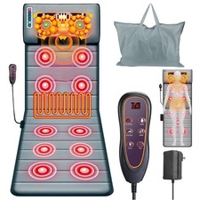 Full Body Massage Mat w/Heat Vibration Massage Pad Cushion Back Massage Gift
