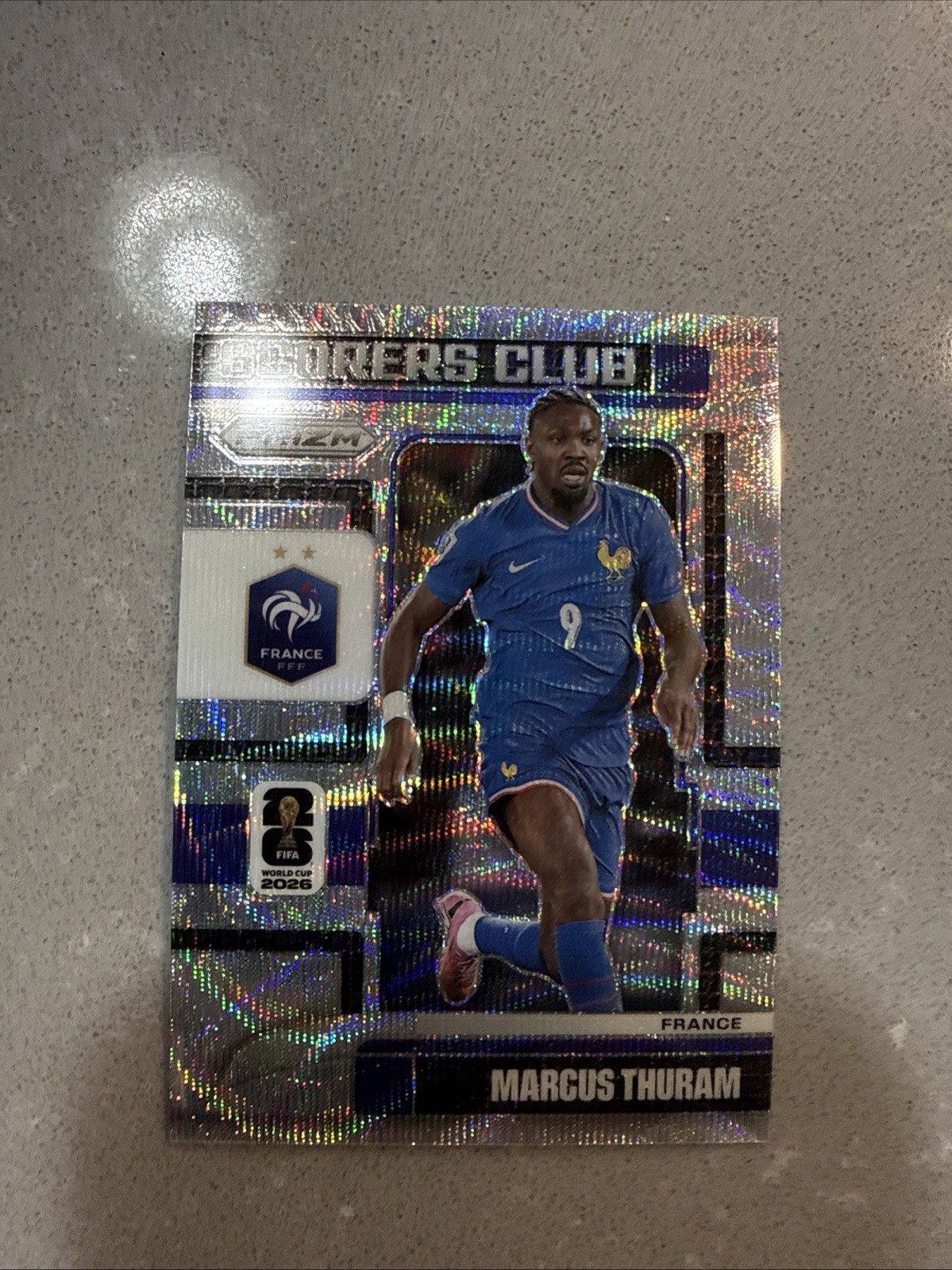 2026 World Cup Prizm Marcus Thuram Scorers Club #3 Blue Wave