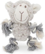 Senior Mini Fleece and Rope Dog Toy 15cm ? Scented Calming Plush with Therape