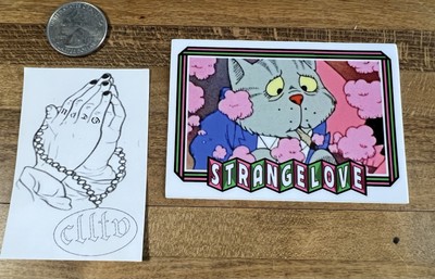 Strangelove Skateboards Weed Cat sticker 420 Sean Cliver Mark McKee