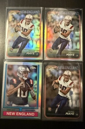 2024 Topps Chrome - Drake Maye Rookie🔥REFRACTORS🔥EXCELLENT CONDITION