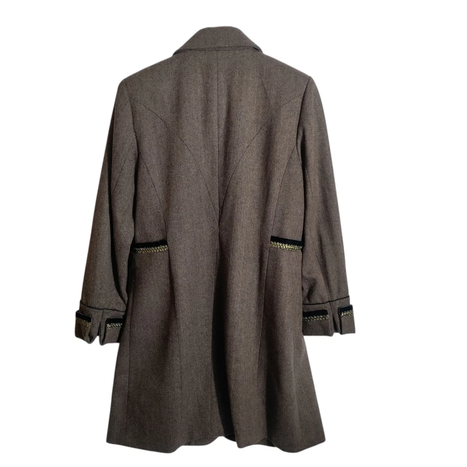 Abrigo de lana Soft Surroundings tweed espiga talla mediana Foto 2 de 4