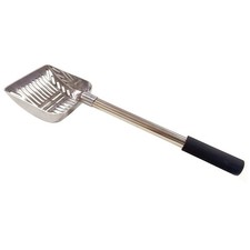 Cat Litter Scooper Metal Long Handle Aluminum Box Kitty Non-Stick Stronger Large