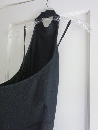 Vtg St John Evening Black Knit Sleeveless Halter Top Jumpsuit Romper Size 6 - Picture 3 of 20