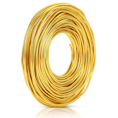 Basteldraht 1mm 50m Gold für Schmuck und Bastelarbeiten flexibel rostfrei