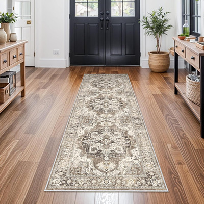 Washable Hallway Runner Rug 2x6: Soft Kitchen Rug Non Slip Rug Runner with Rubbe
