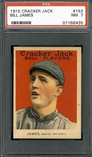 1915 Cracker Jack #153 Bill James - PSA 7