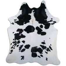Livorio Premium Kuhfell Teppich schwarz weiß - black white Rinderfell Echtfell