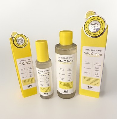Set of 2 Dearboo Vitamin C Dark Spot Face Serum + Toner Brightening K-beauty