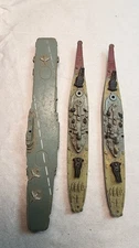 Vintage Lot of 3 Naval ships plastic mini approx.  1:2400 scale