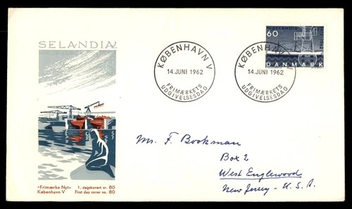 Mayfairstamps Denmark FDC 1962 Large Boat MS Selandia First Day Cover aaw_30355