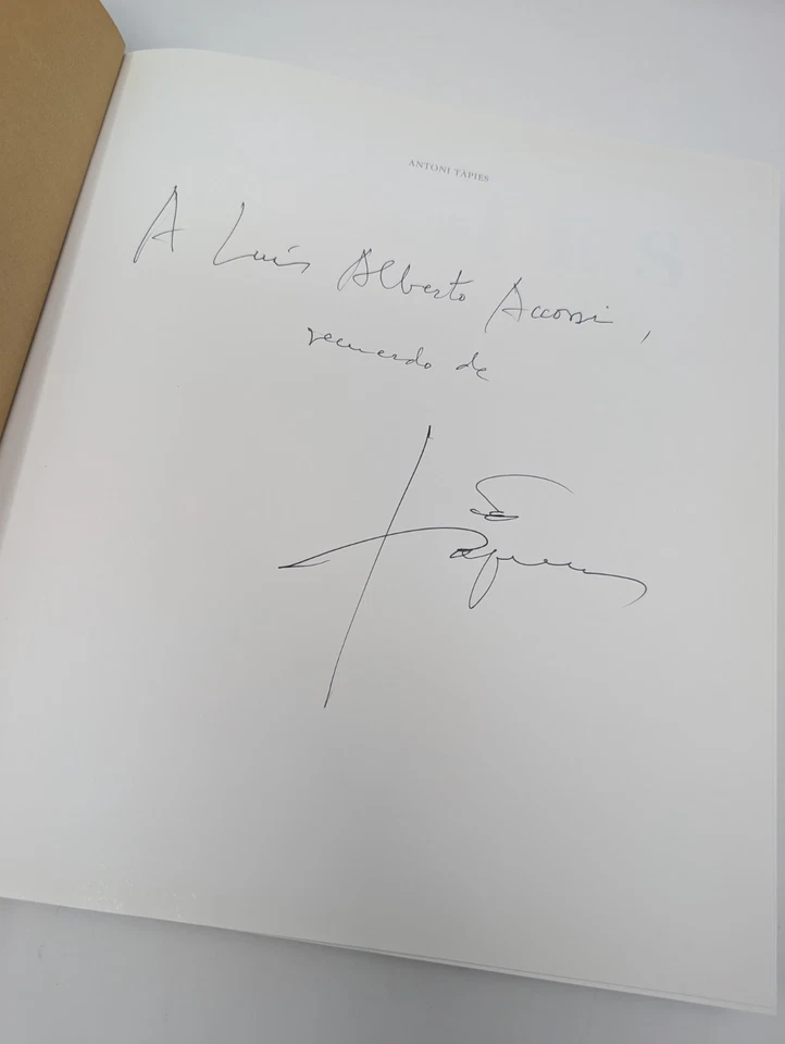 Artista ANTONI TAPIES, Primera Edición Original Firmado Foto 4 de 4