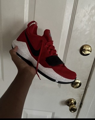 Nike PG 1 Red Black White Low Top Men's Basketball Sneakers