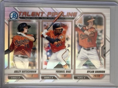 2021 Bowman - Talent Pipeline Adley Rutschman, Yusniel Diaz, Rylan Bannon RC
