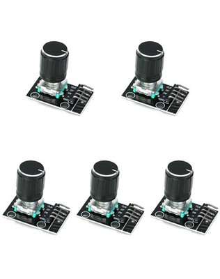 5 Stück KY040 Drehgeber Rotary Encoder Modul, 360 Grad Drehwinkelgeber mit Dr...