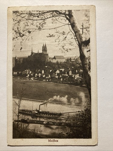 Meißen - Blick von Proschwitz auf die Albrechtsburg und Dom • alte Postkarte