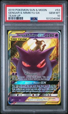 2019 POKEMON SUN & MOON TEAM UP #53 GENGAR & MIMIKYU GX PSA 10 | eBay