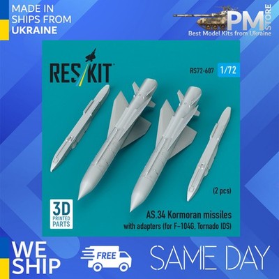 Reskit RS72-0607 1/72 AS.34 Kormoran missiles with adapters (2 pcs) (3D Printed)