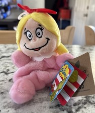 Dr. Seuss Seussville Aurora Cindy Lou Who Bean Bag Plush Toy 5" NWT